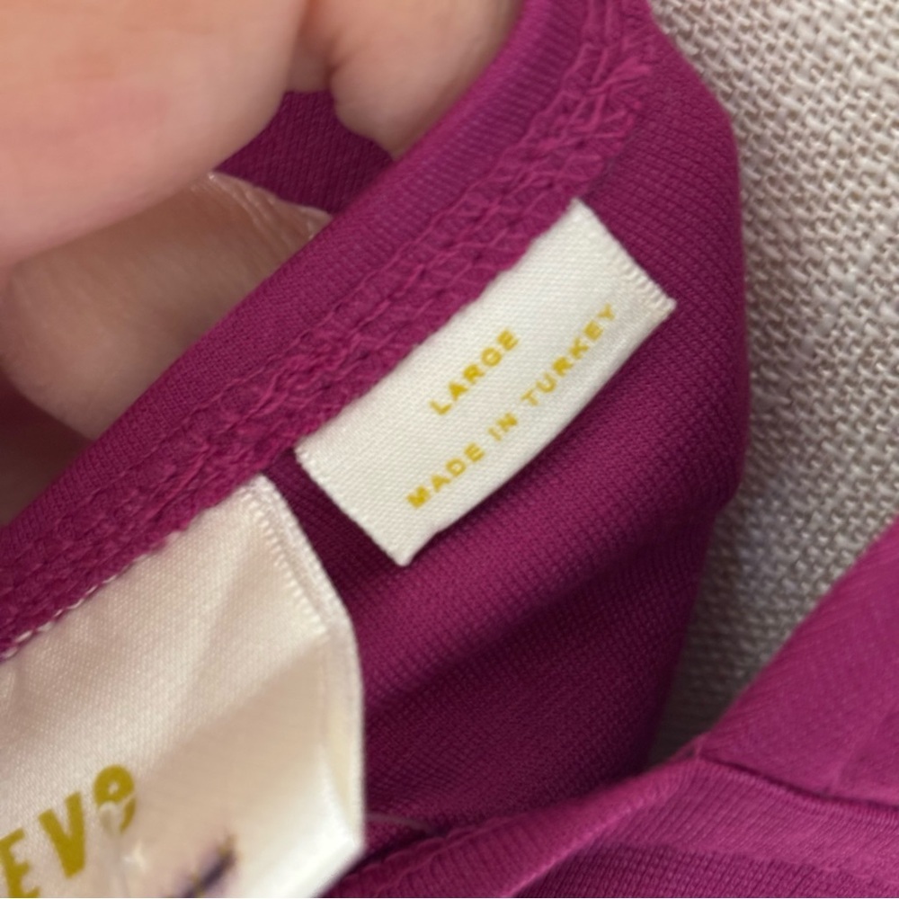 Maeve Anthropologie Tank Top Large Magenta Pink Open Back Cutout Square Neck - Picture 5 of 11